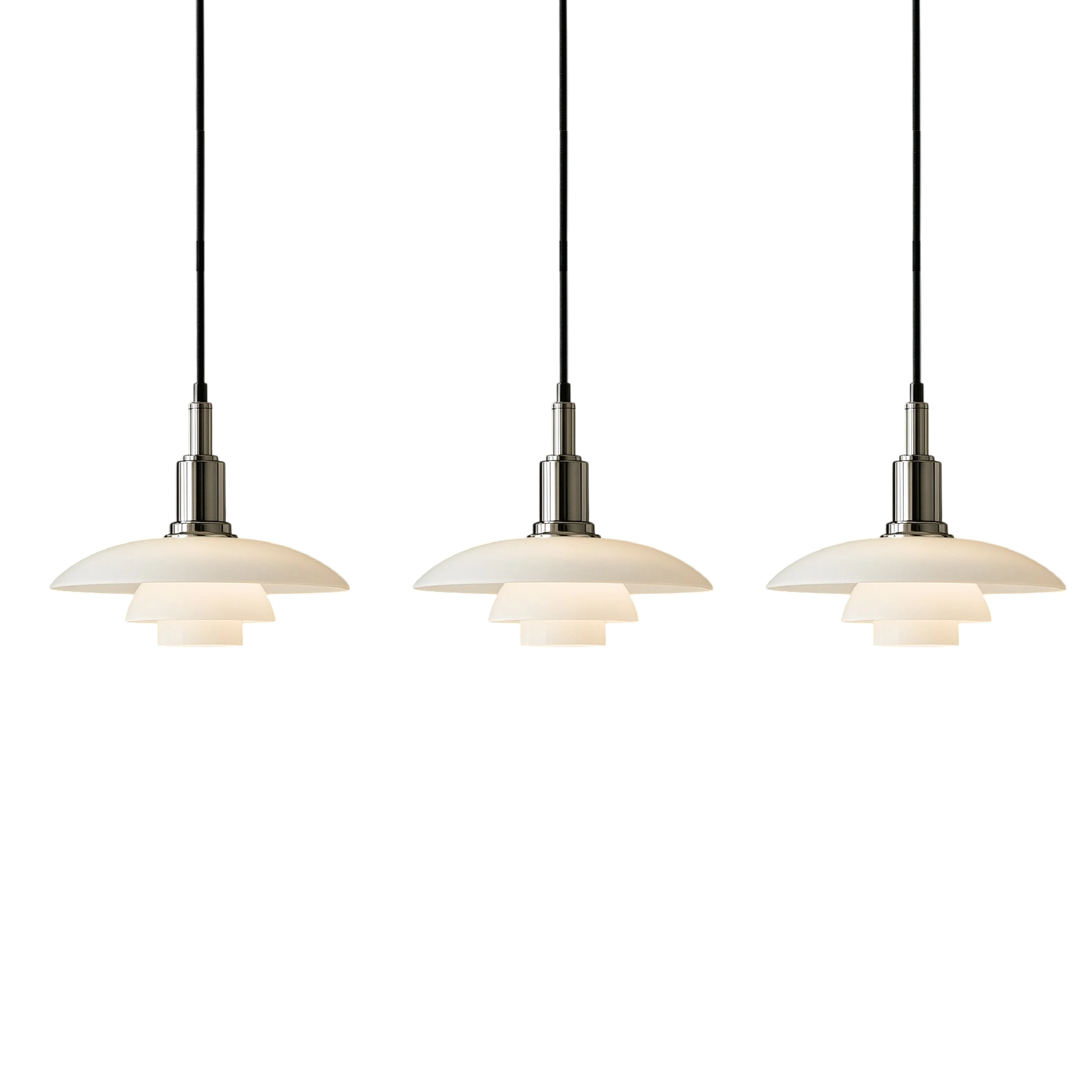 2/3 Head Danish Designer Pendant Light - Image 11