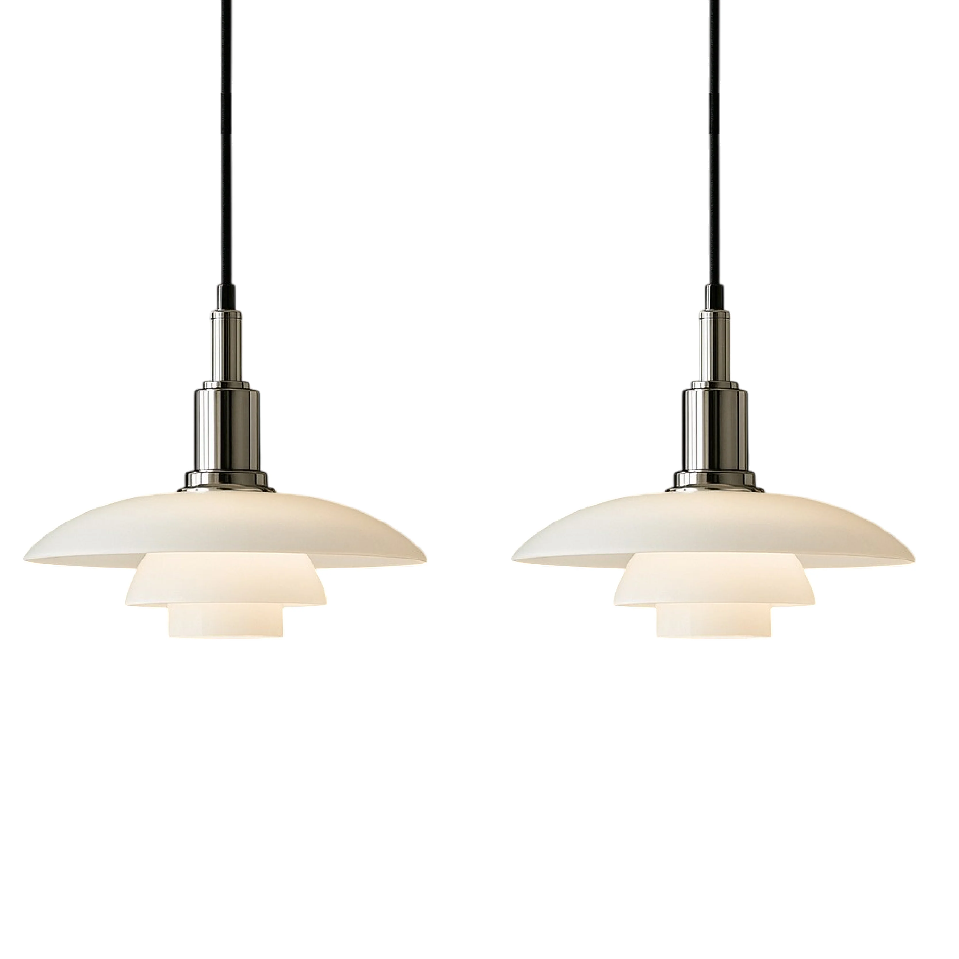 2/3 Head Danish Designer Pendant Light - Image 15