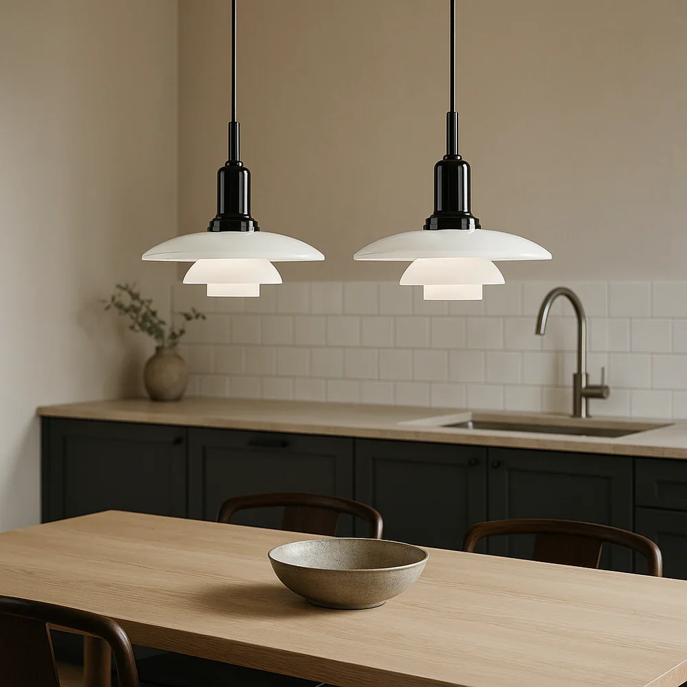 2/3 Head Danish Designer Pendant Light - Image 3