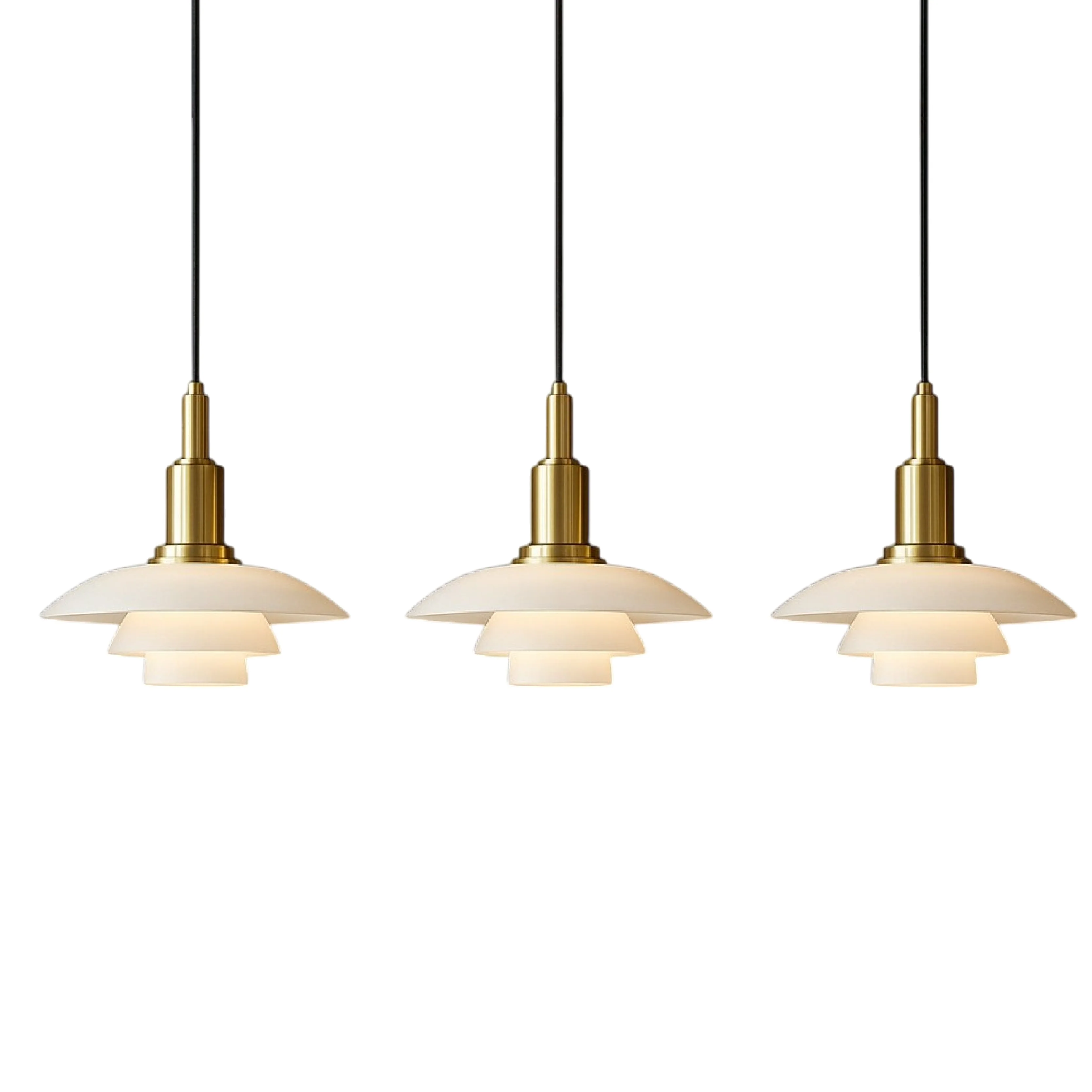 2/3 Head Danish Designer Pendant Light - Image 8