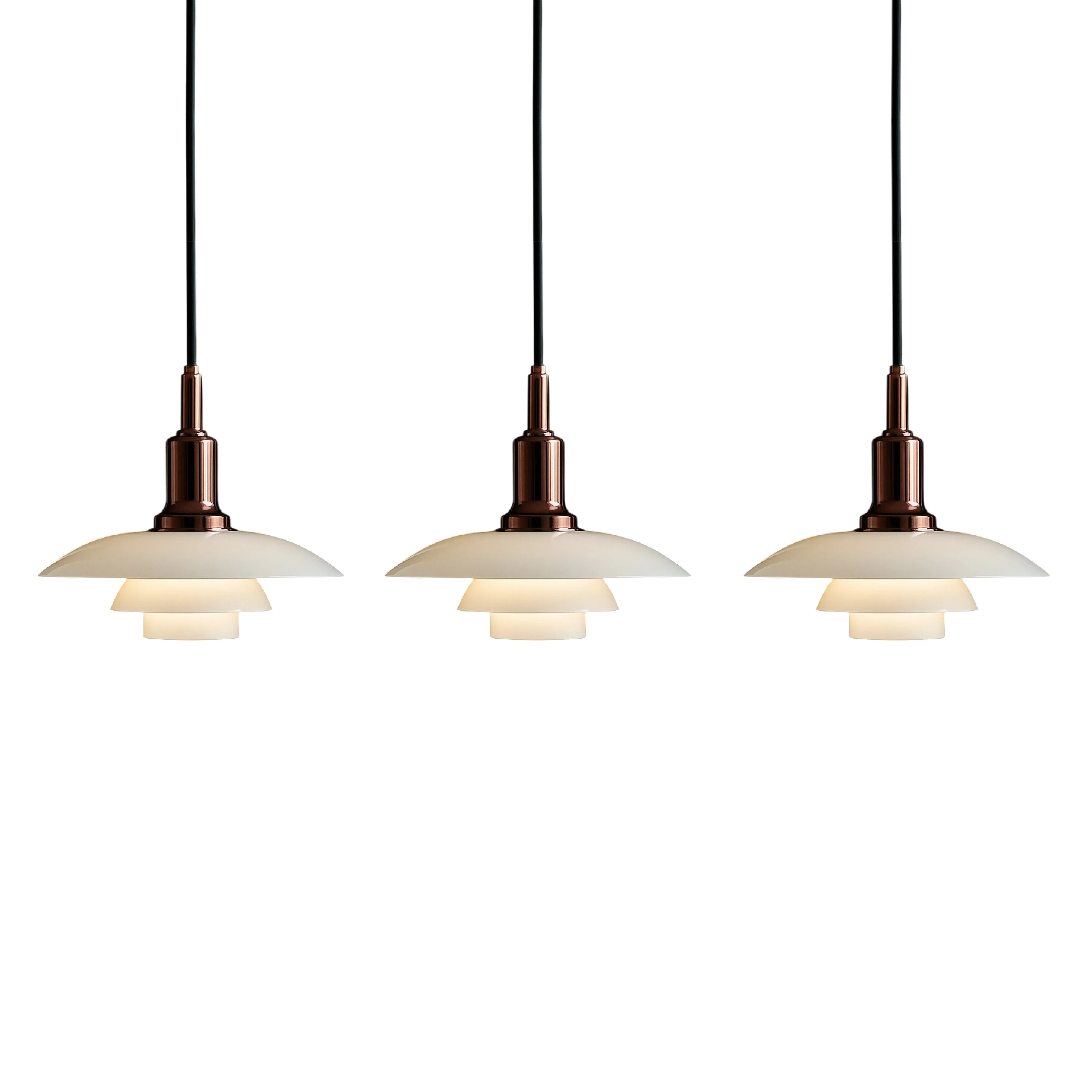 2/3 Head Danish Designer Pendant Light - Image 9