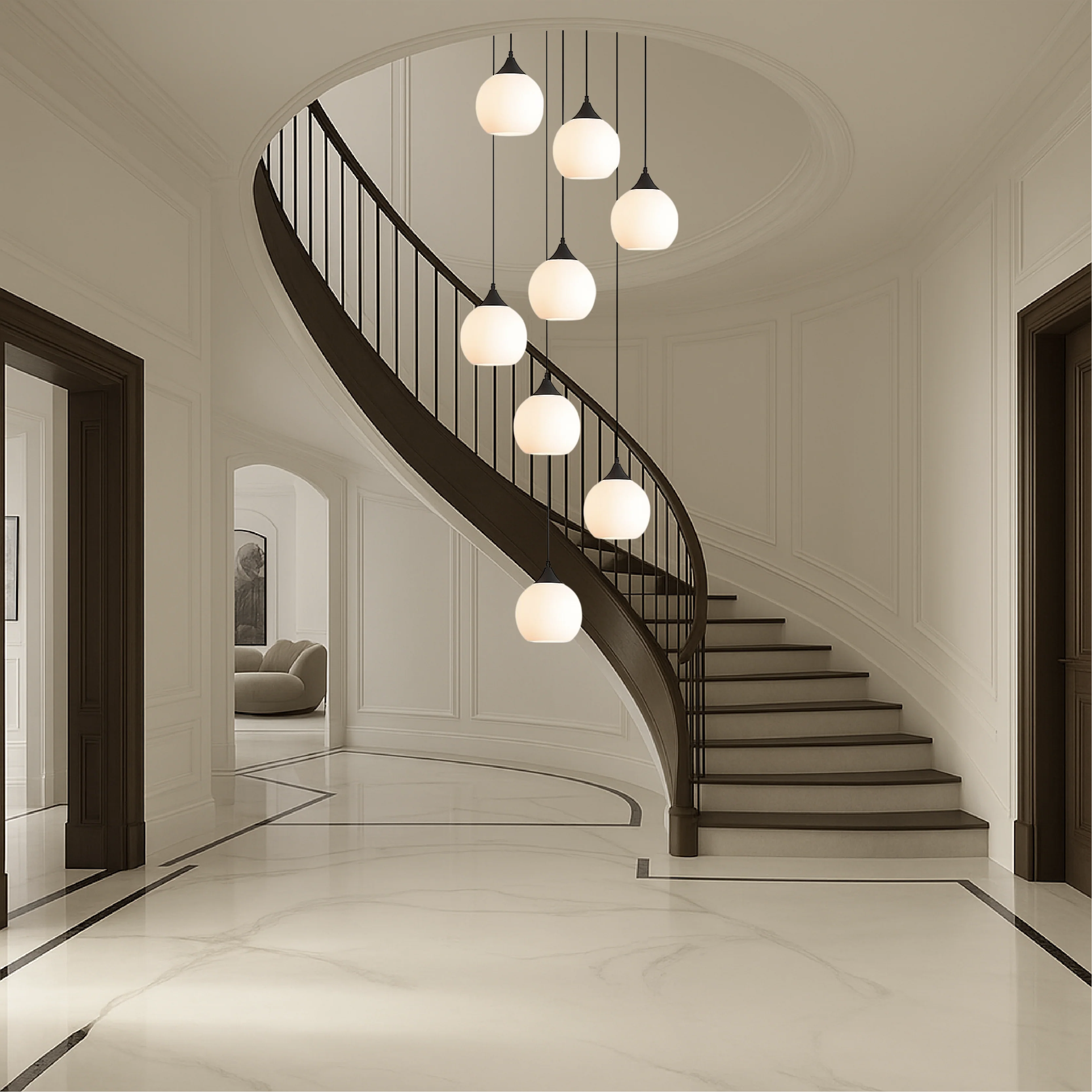 Gade's Villa Staircase Chandelier - Image 7