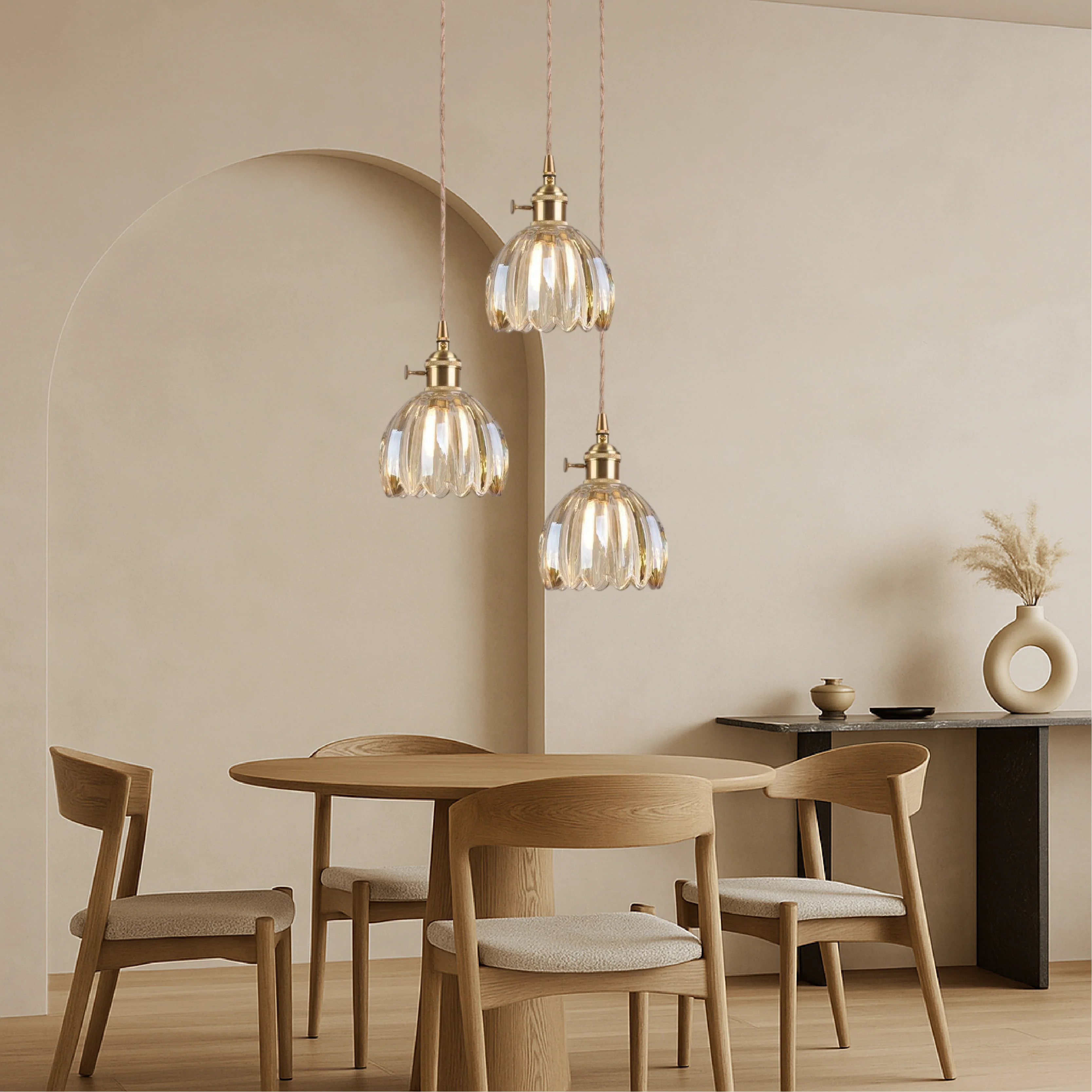 Japanese Glass Pendant Light - Image 4