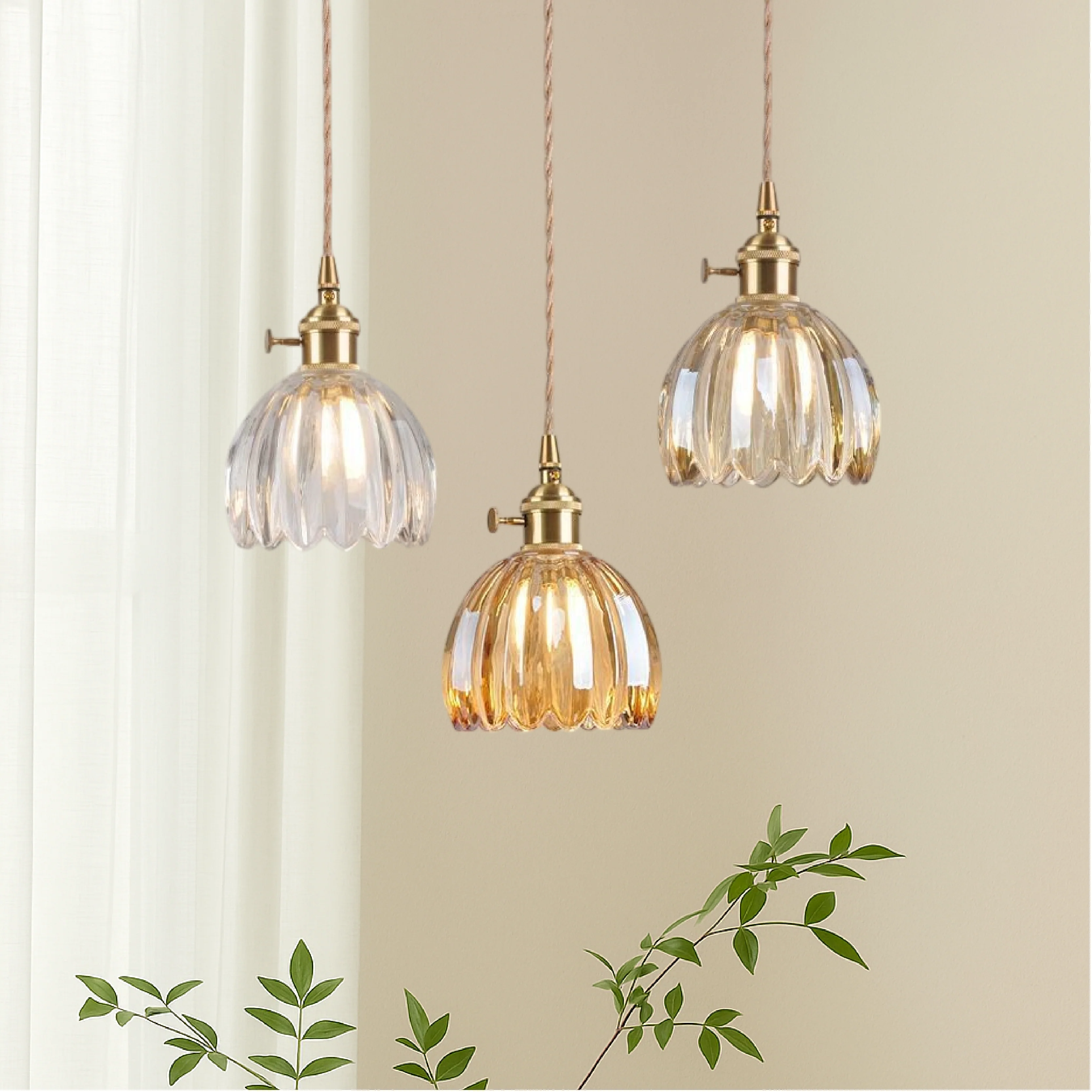 Japanese Glass Pendant Light - Image 5