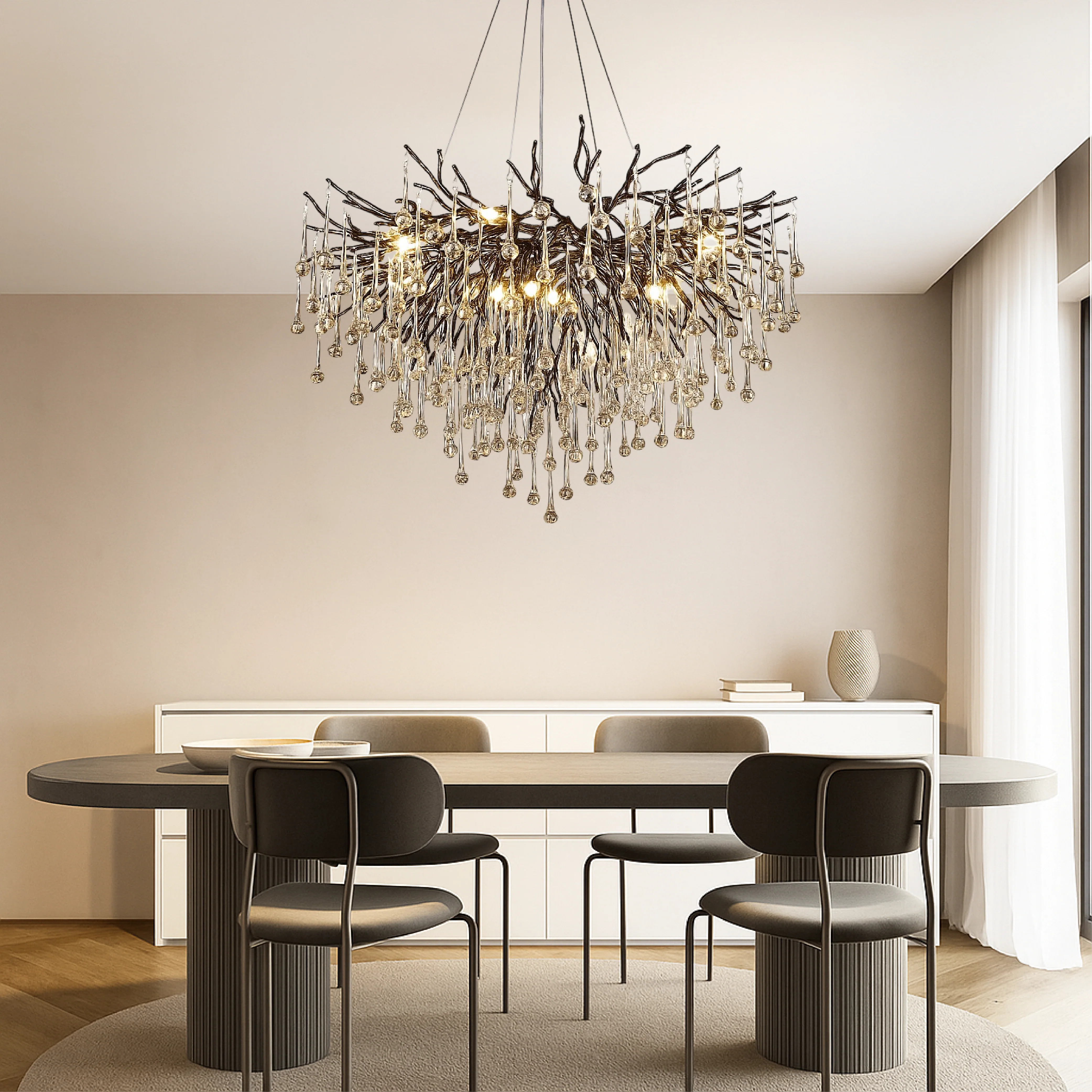 Raindrop Black Chandelier - Image 3