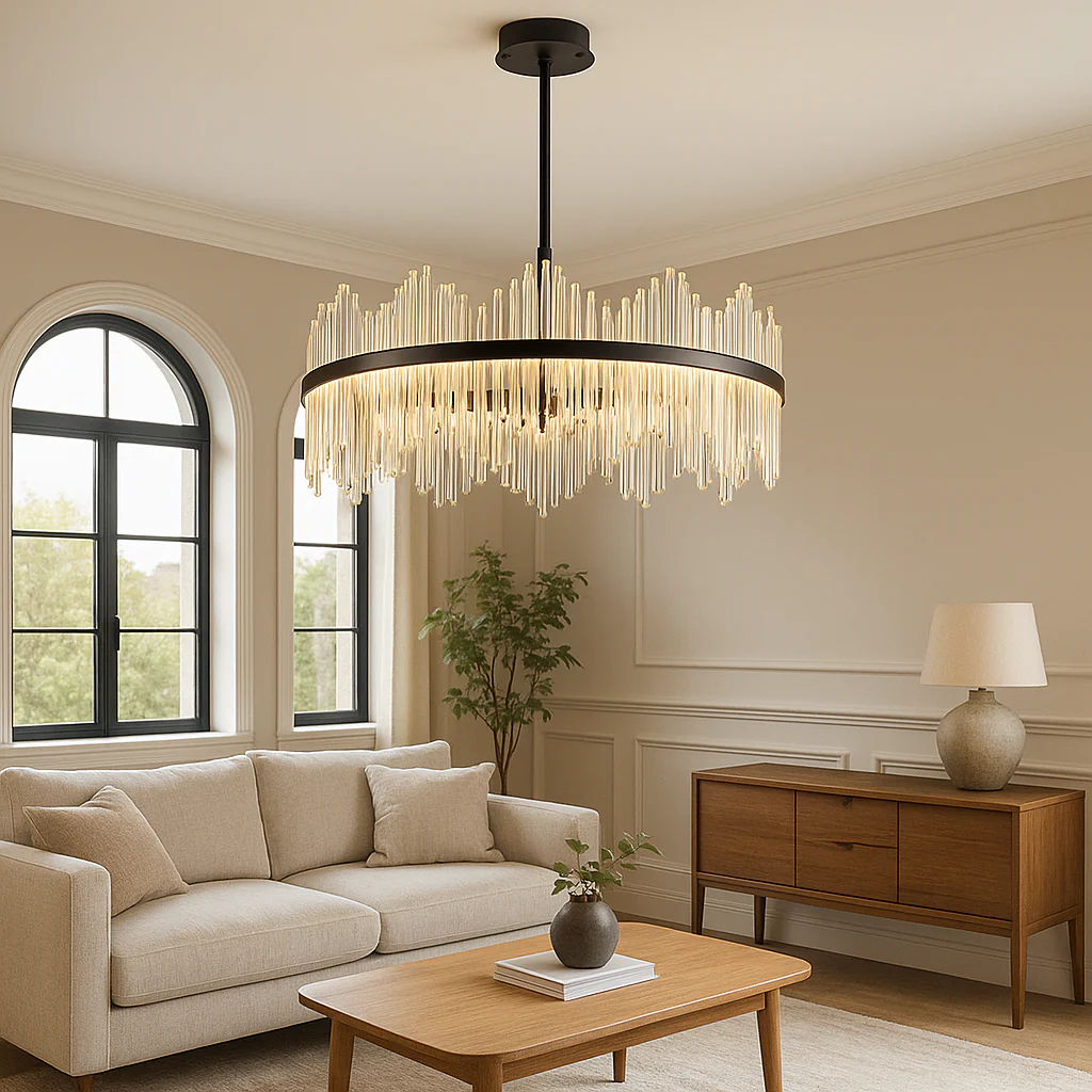 Terri Crystal Black Chandelier - Image 3